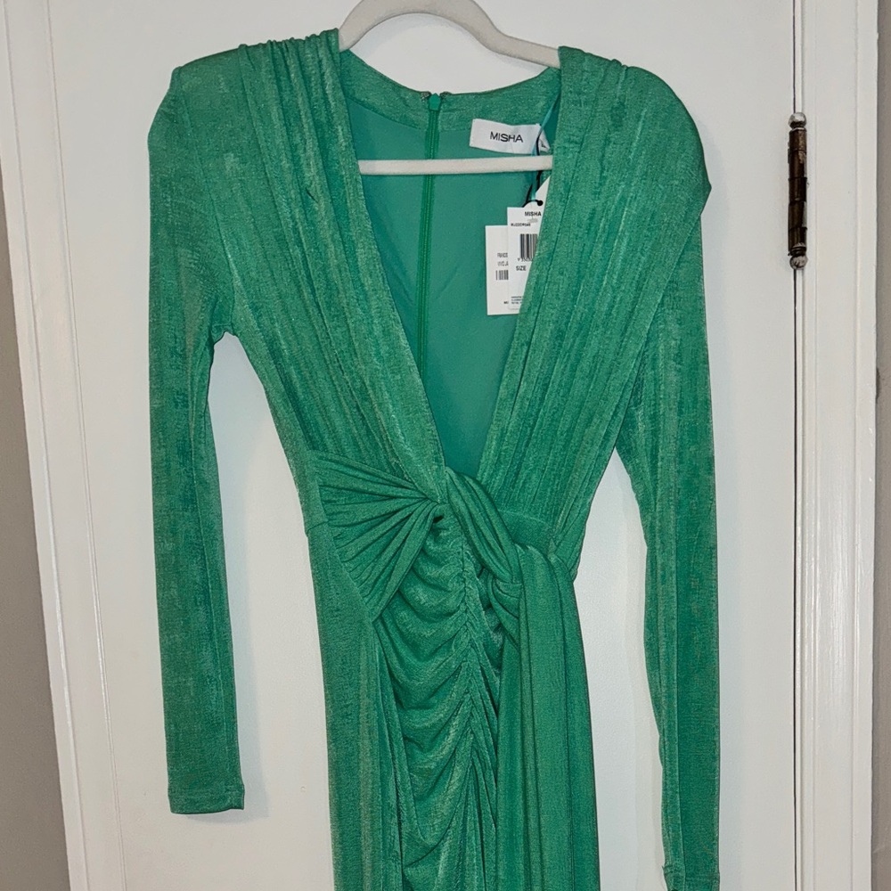 MISHA Francis Dress in Vivid Jade - Picture 6 of 11